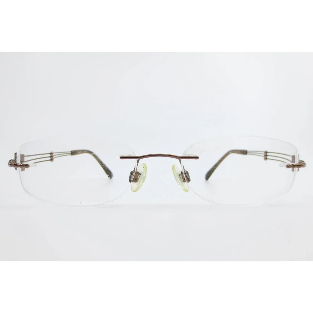 Charmant Line Art XL2002 Bronze Rimless Eyeglasses Frames 51-18-135 Japan Titan